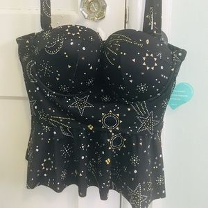 Celestial Print Torrid Swim Top